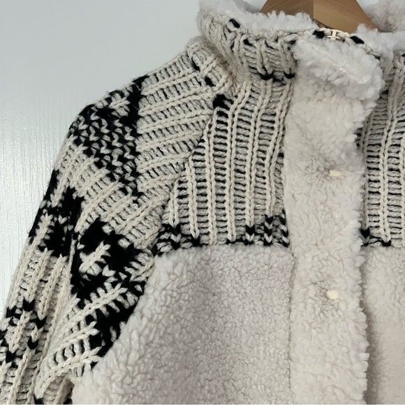 NEW Blank NYC Feeling Cozy Sherpa Sweater Jacket S - Picture 5 of 14